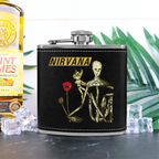 Nirvana Incesticide 6oz vintage-style stainless steel hip flask product image