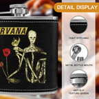 Nirvana Incesticide 6oz vintage-style stainless steel hip flask product image