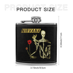 Nirvana Incesticide 6oz vintage-style stainless steel hip flask product image