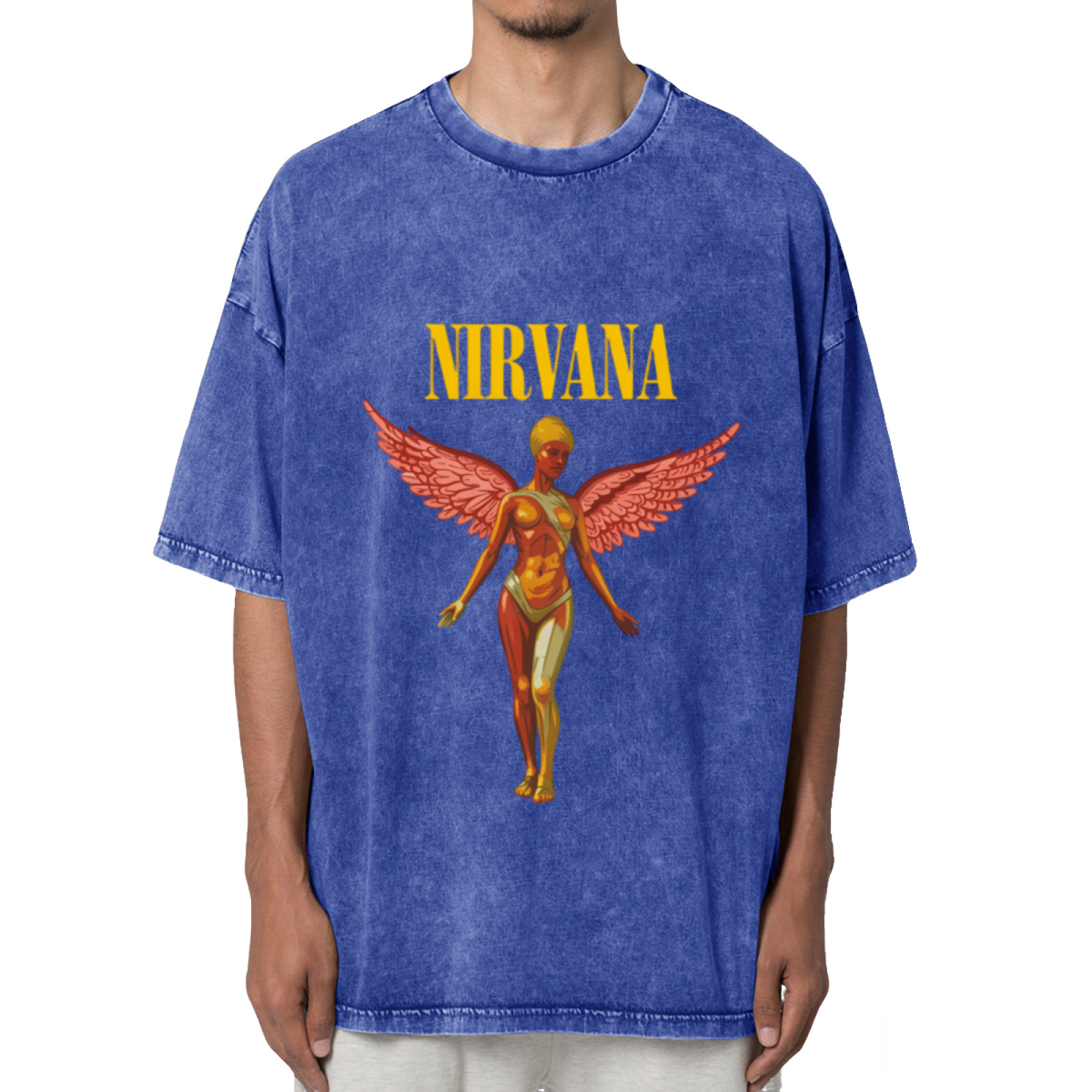 Nirvana In Utero Pink Angel Washed Tee