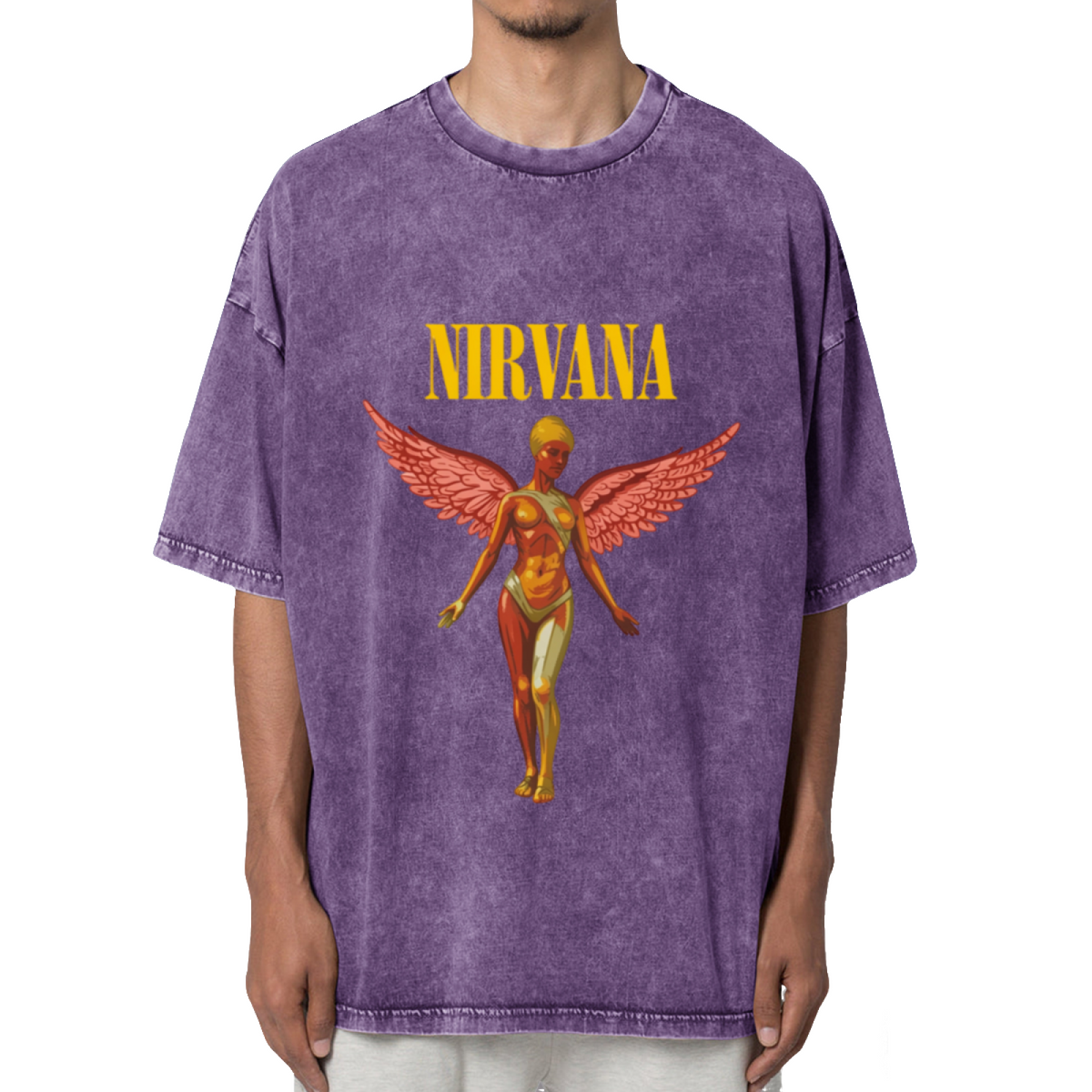 Nirvana In Utero Pink Angel Washed Tee