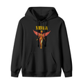 Hoodie product image with in utero pink angel artwork, black colorway