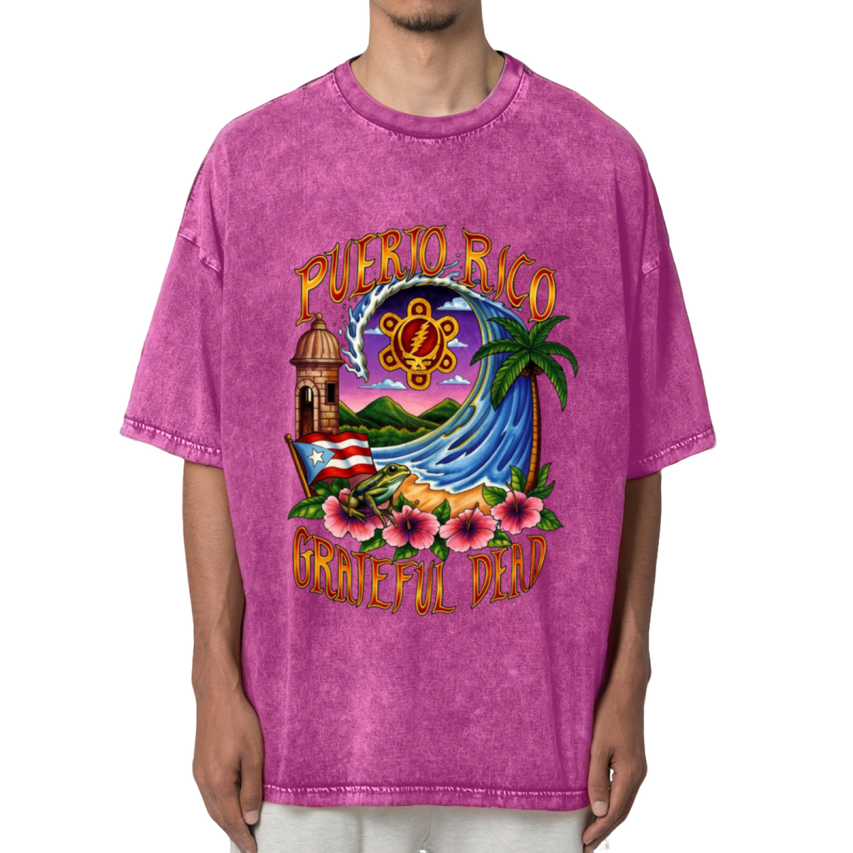 Grateful Dead Puerto Rico United States of Dead Washed Graphic T-Shirt