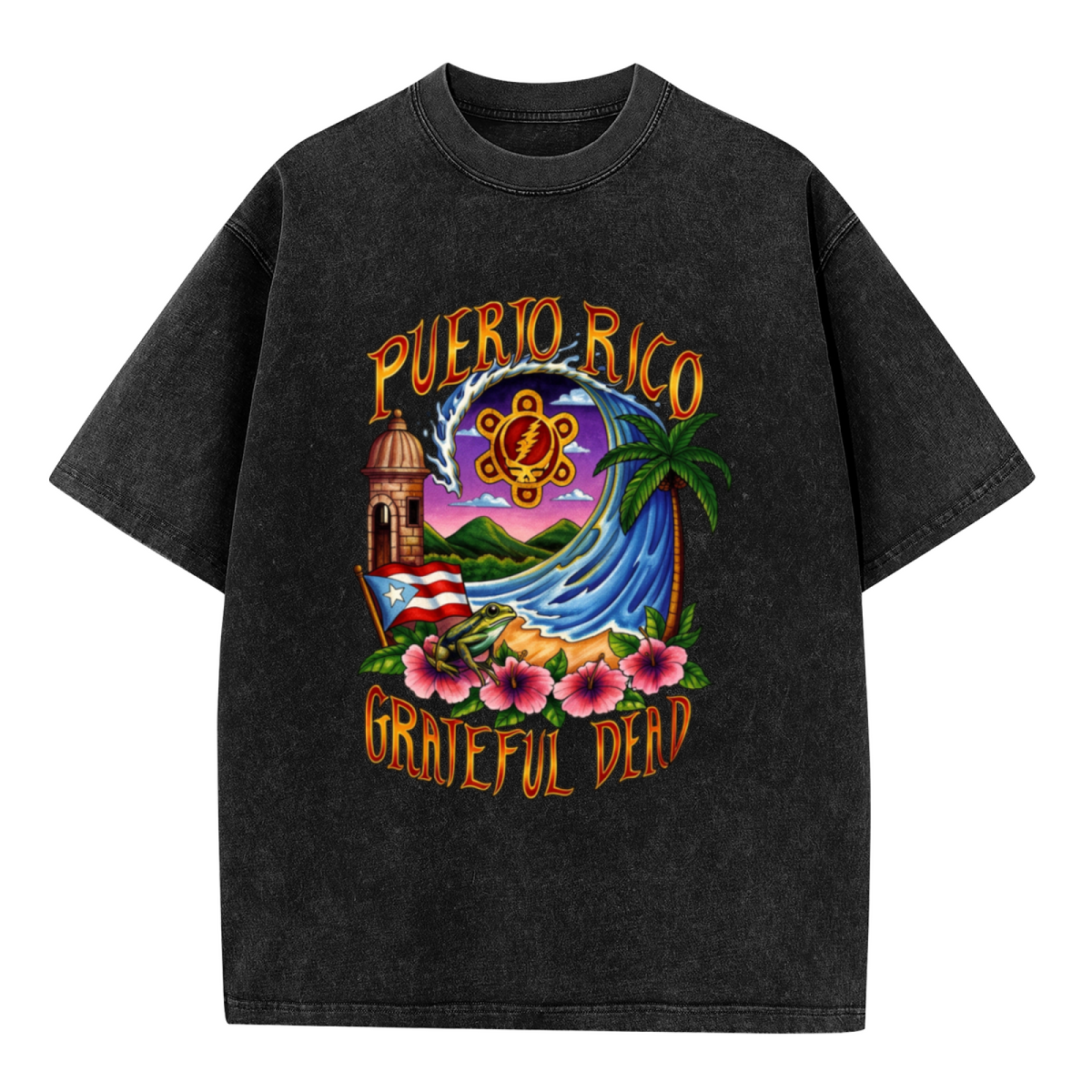 Grateful Dead Puerto Rico United States of Dead washed graphic T-shirt, product image