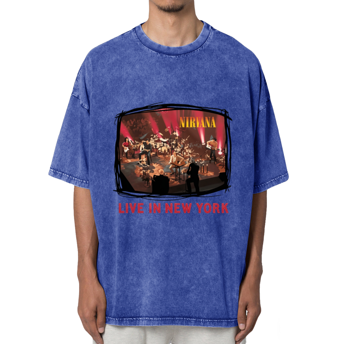 Nirvana Live in New York Washed Graphic Tee