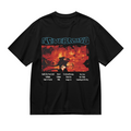 Nirvana Nevermind Red Concert Tracklist Graphic T-Shirt — product design preview of the artwork; red concert-inspired “Nevermind” artwork includes a tracklist element