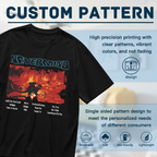 Nirvana Nevermind Red Concert Tracklist Graphic T-Shirt — product design preview of the artwork; red concert-inspired “Nevermind” artwork includes a tracklist element
