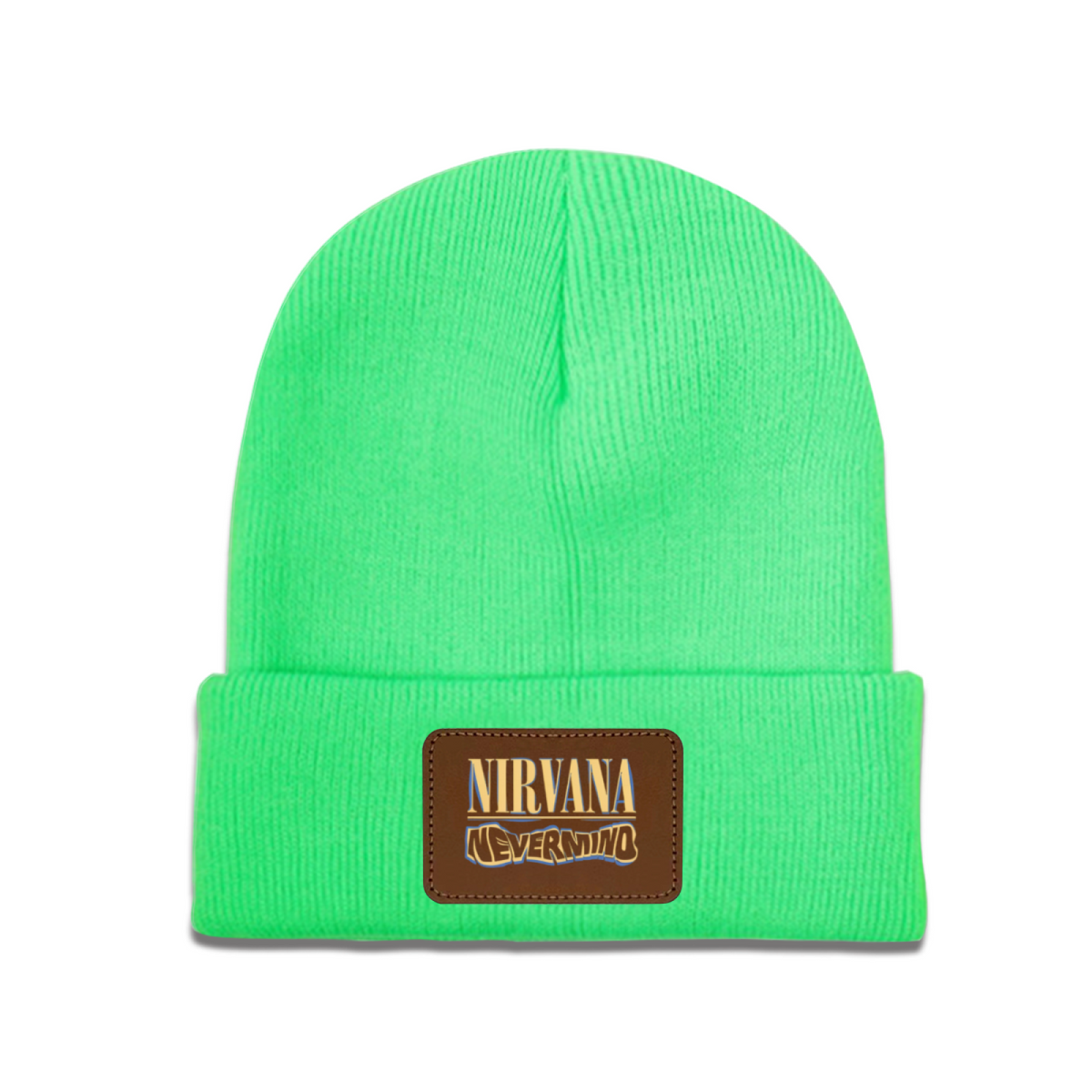 Nirvana Rough Sketch Graphic Knit Beanie Patch Hat