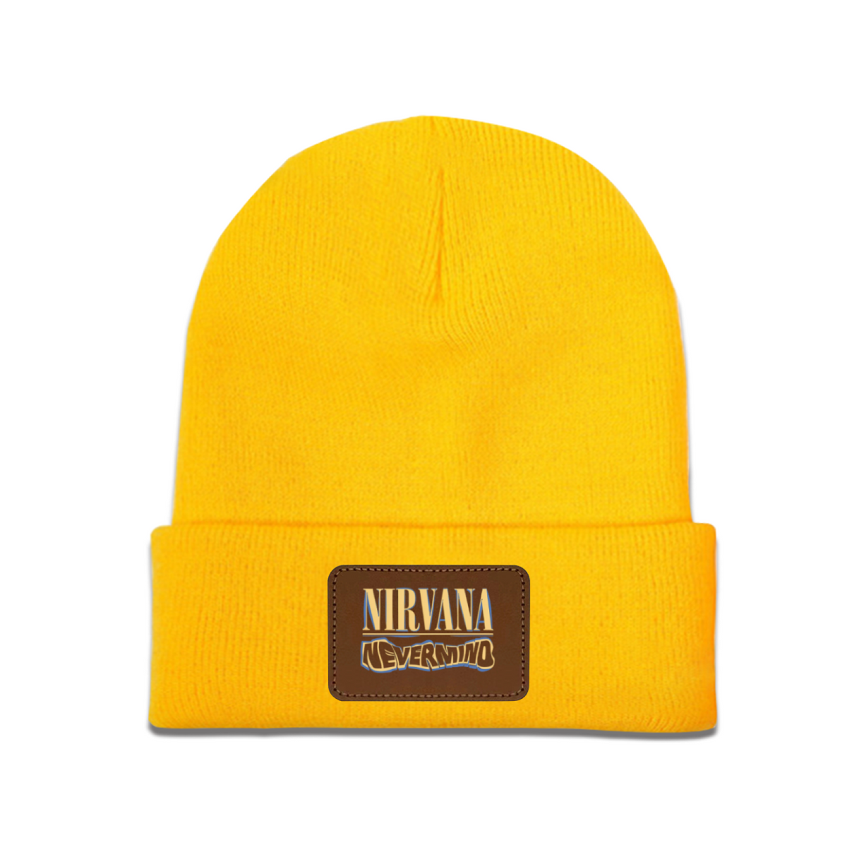 Nirvana Rough Sketch Graphic Knit Beanie Patch Hat