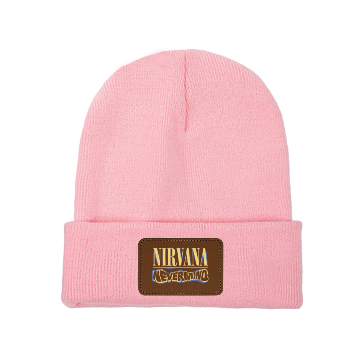 Nirvana Rough Sketch Graphic Knit Beanie Patch Hat