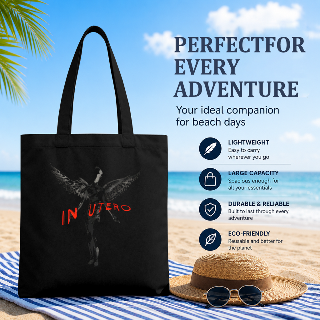 Nirvana In Utero Graphic Canvas Tote Bag — another In Utero-themed interpretation from the collection