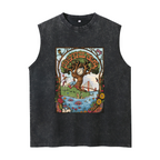 Grateful Dead washed graphic tank top with 60th Anniversary Tie Dye graphic