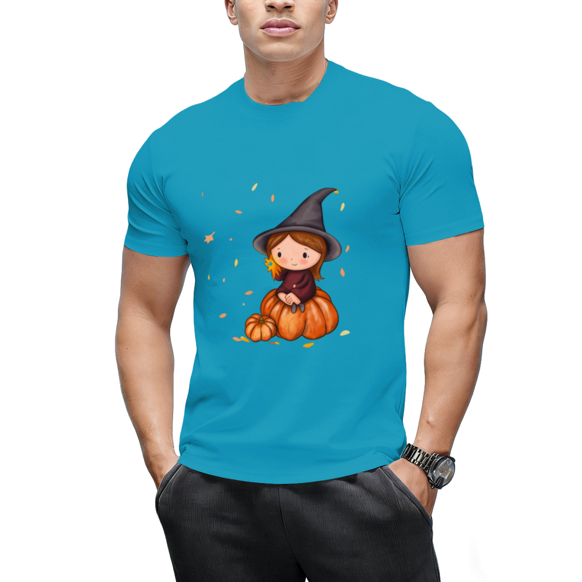 Pumpkin Witch Graphic T-Shirt