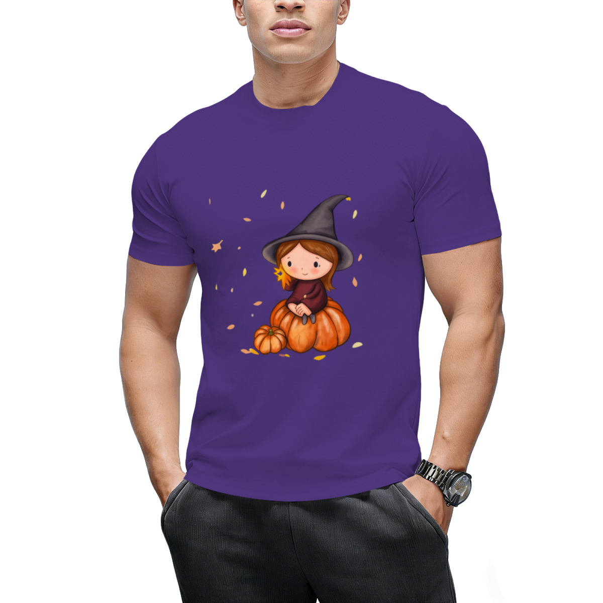 Pumpkin Witch Graphic T-Shirt