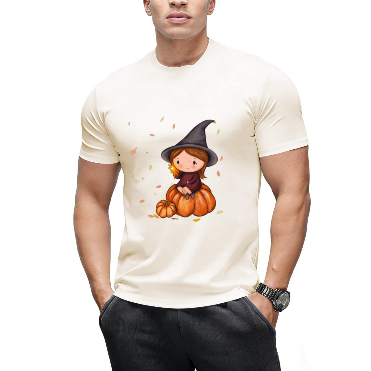 Pumpkin Witch Graphic T-Shirt