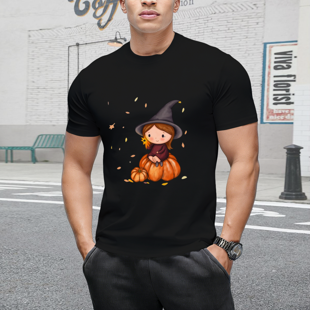 Pumpkin Witch Graphic T-Shirt