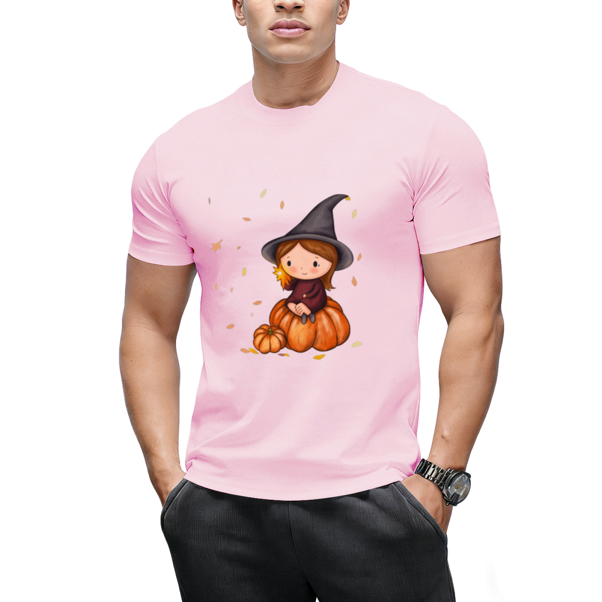 Pumpkin Witch Graphic T-Shirt