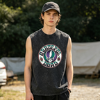 Grateful Dead washed graphic tank top with Blue With A Logo graphic