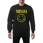 Artwork preview for Nirvana Yellow Smiley Face Crewneck Sweatshirt
