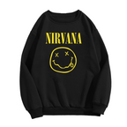 Artwork preview for Nirvana Yellow Smiley Face Crewneck Sweatshirt