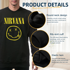 Artwork preview for Nirvana Yellow Smiley Face Crewneck Sweatshirt