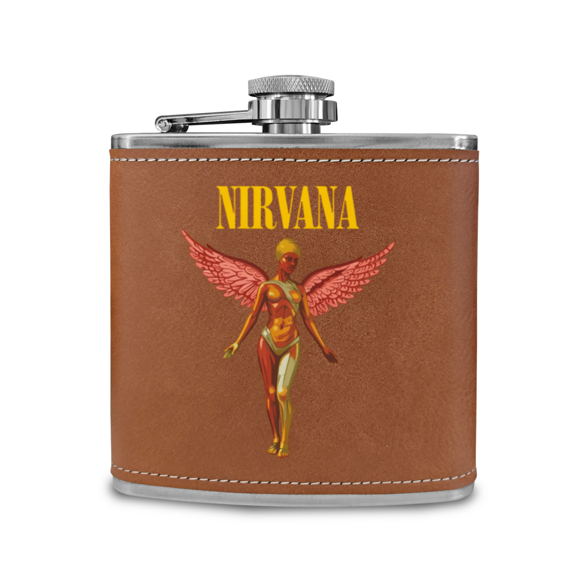 Nirvana In Utero Album 6oz Vintage Stainless Steel Hip Flask