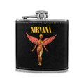 Nirvana In Utero Album 6oz vintage-style stainless steel hip flask product image