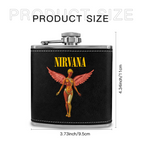 Nirvana In Utero Album 6oz vintage-style stainless steel hip flask product image
