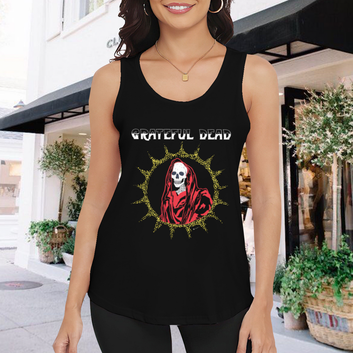 Grateful Dead Hooded Desert Skelly graphic tank top product image