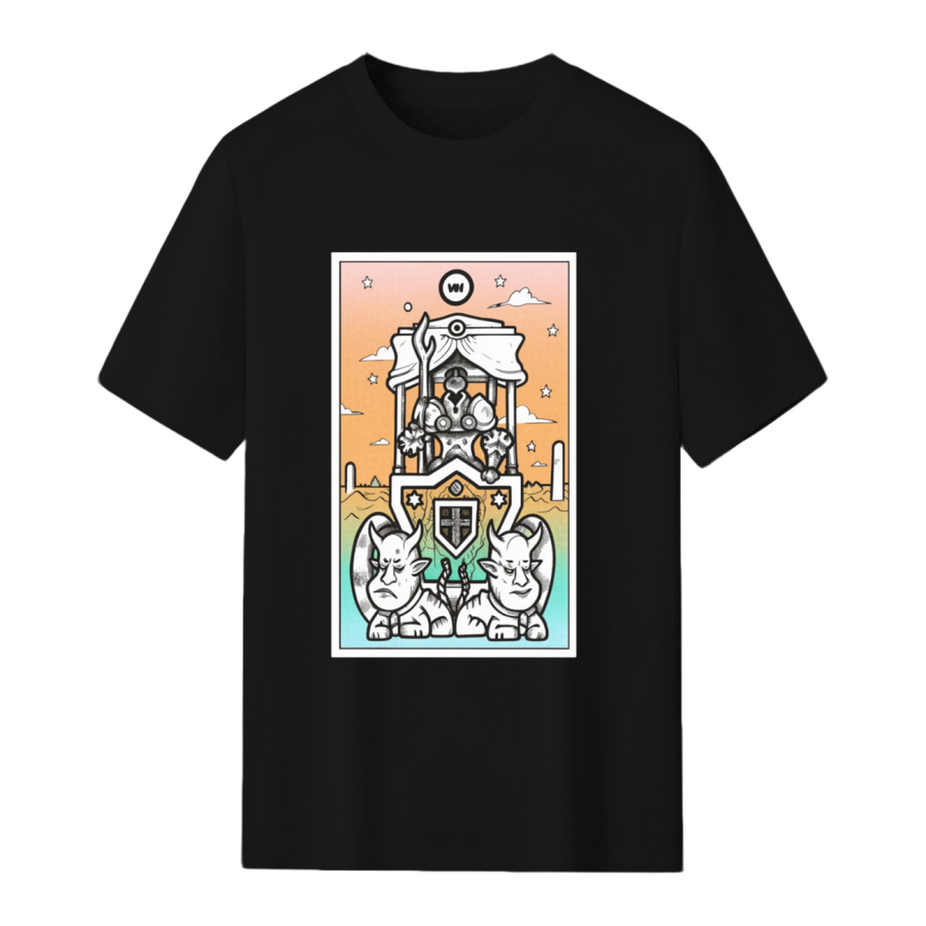 Rainbow Tarot the Chariot Graphic T-Shirt