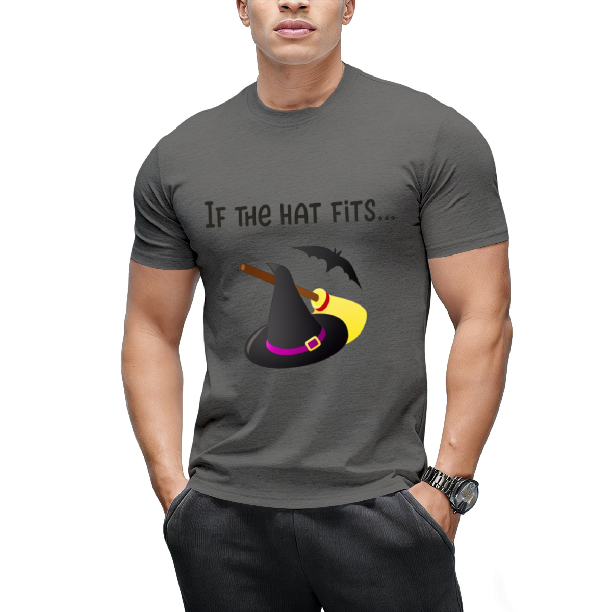 If the Hat Fits Witch Hat Graphic T-Shirt