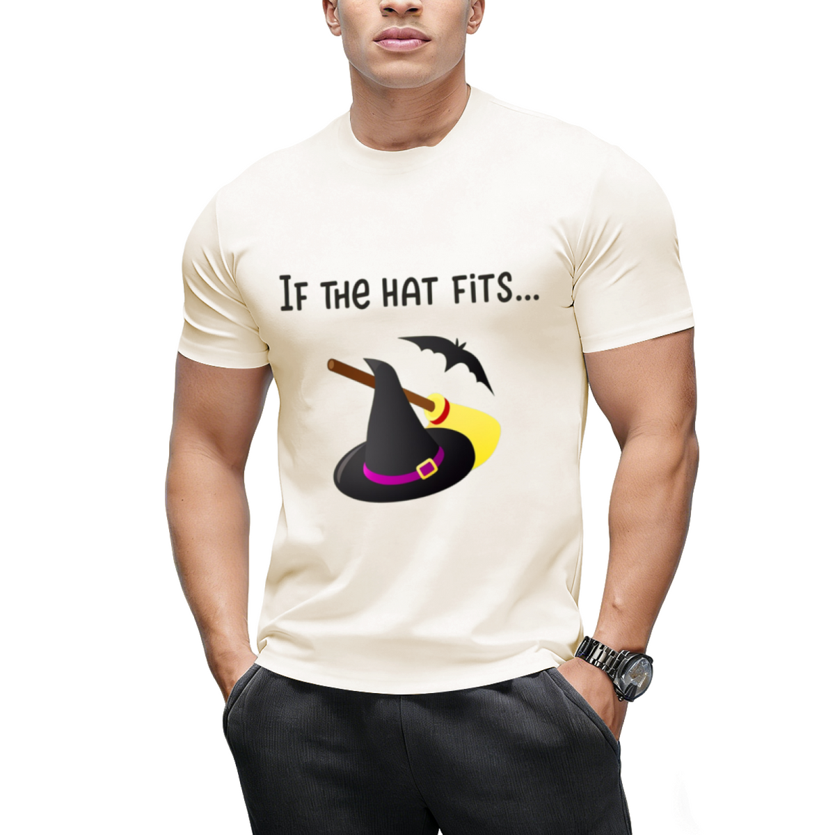 If the Hat Fits Witch Hat Graphic T-Shirt