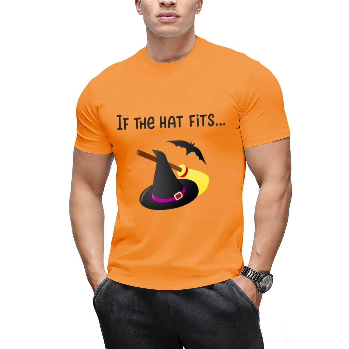 If the Hat Fits Witch Hat Graphic T-Shirt