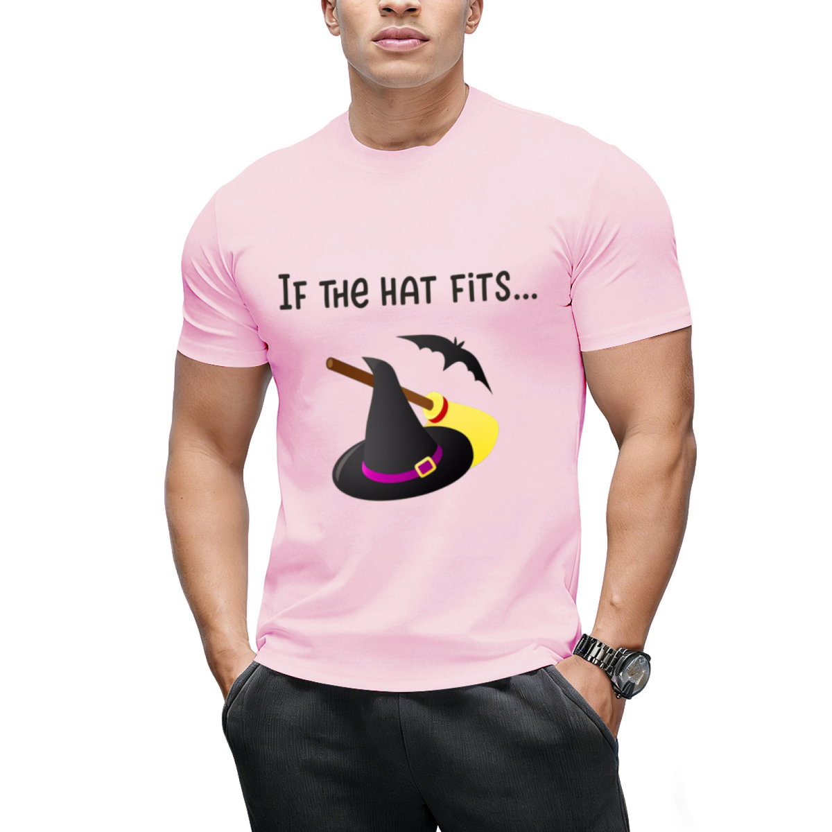 If the Hat Fits Witch Hat Graphic T-Shirt
