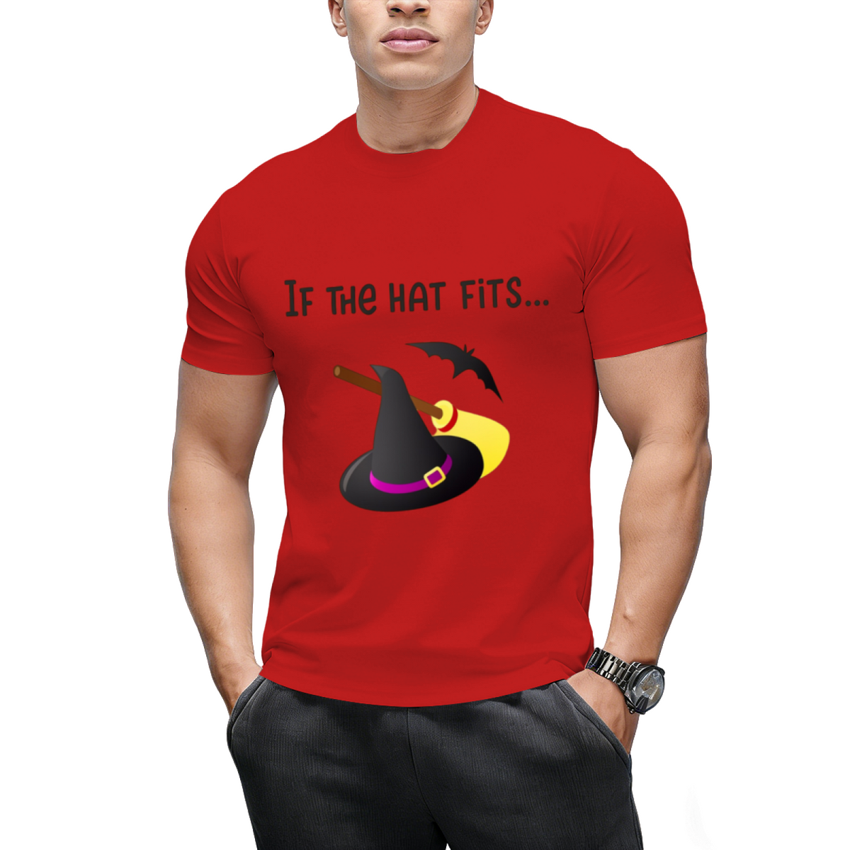 If the Hat Fits Witch Hat Graphic T-Shirt