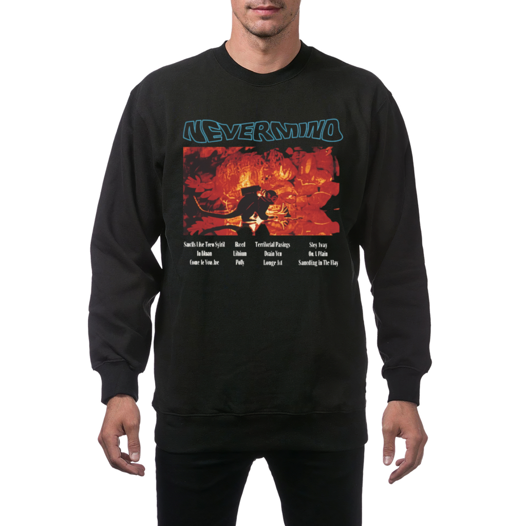 Artwork preview for Nirvana Nevermind Red Graphic Crewneck Sweatshirt
