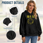 Hoodie product image with classic yellow smiley face artwork