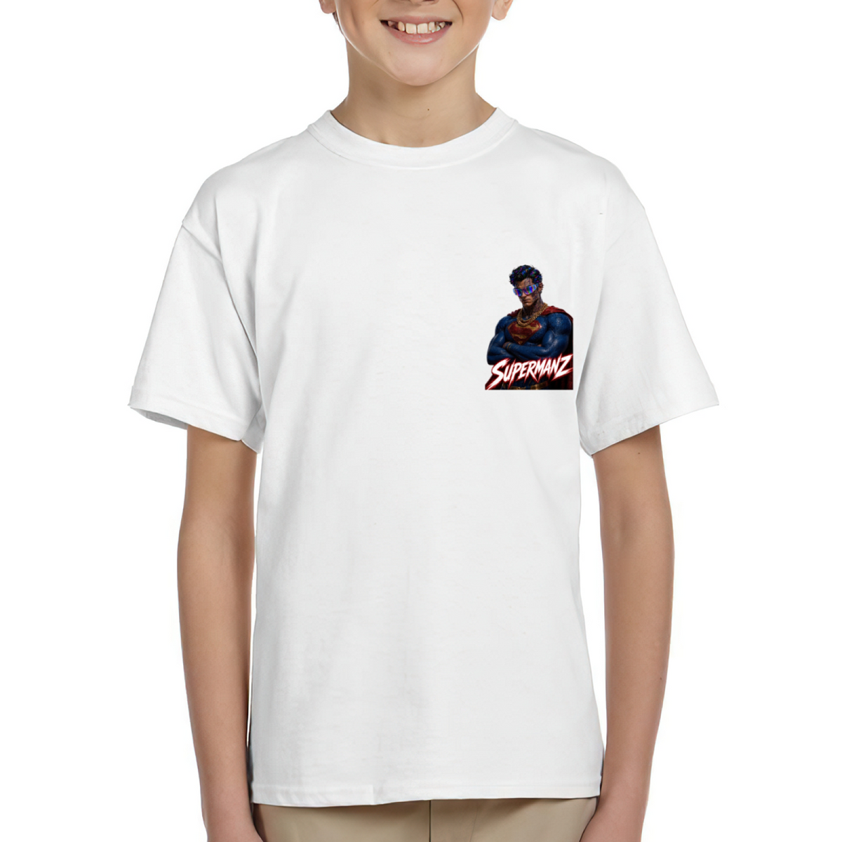 Visor and Gold Chains Kid's T-Shirt for Family Festivals
