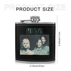 Nirvana Erode 6oz vintage-style stainless steel hip flask product image