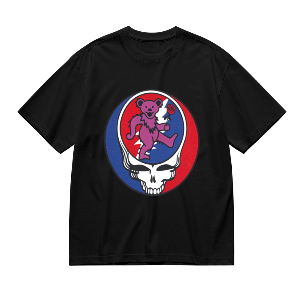 Grateful Dead Purple Bear with Rose Baseball graphic T-shirt product image