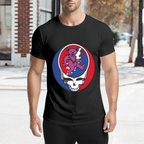Grateful Dead Purple Bear with Rose Baseball graphic T-shirt product image