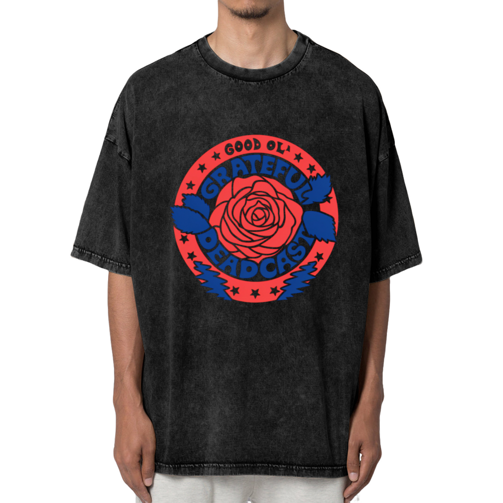 Front view of Grateful Dead Deadcast washed graphic T-shirt