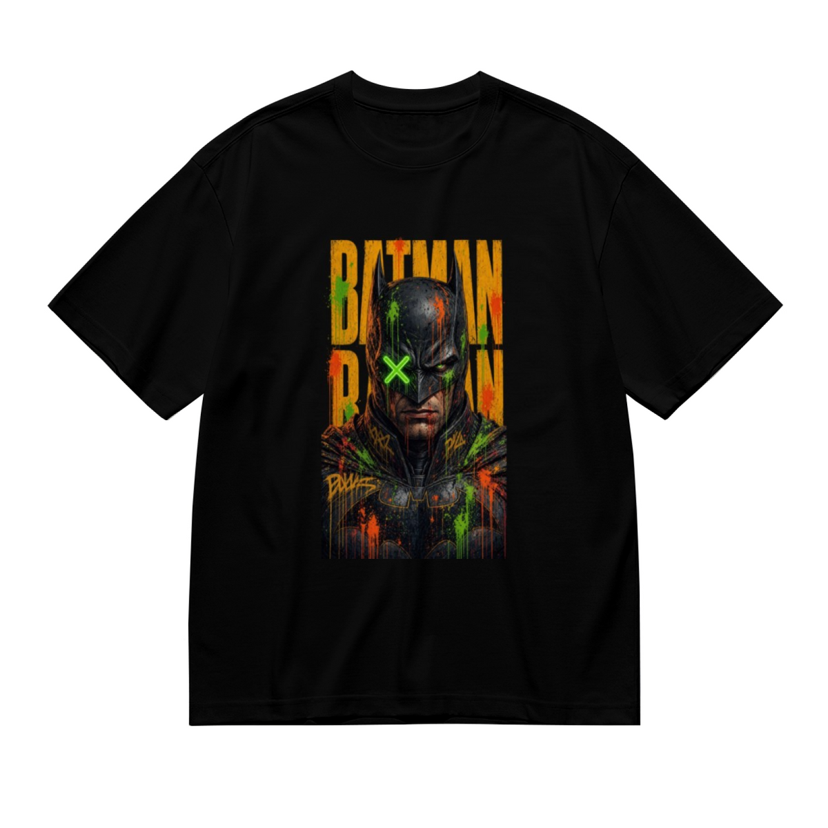 Green X Mask Graffiti Women's T-Shirt for Streetwear