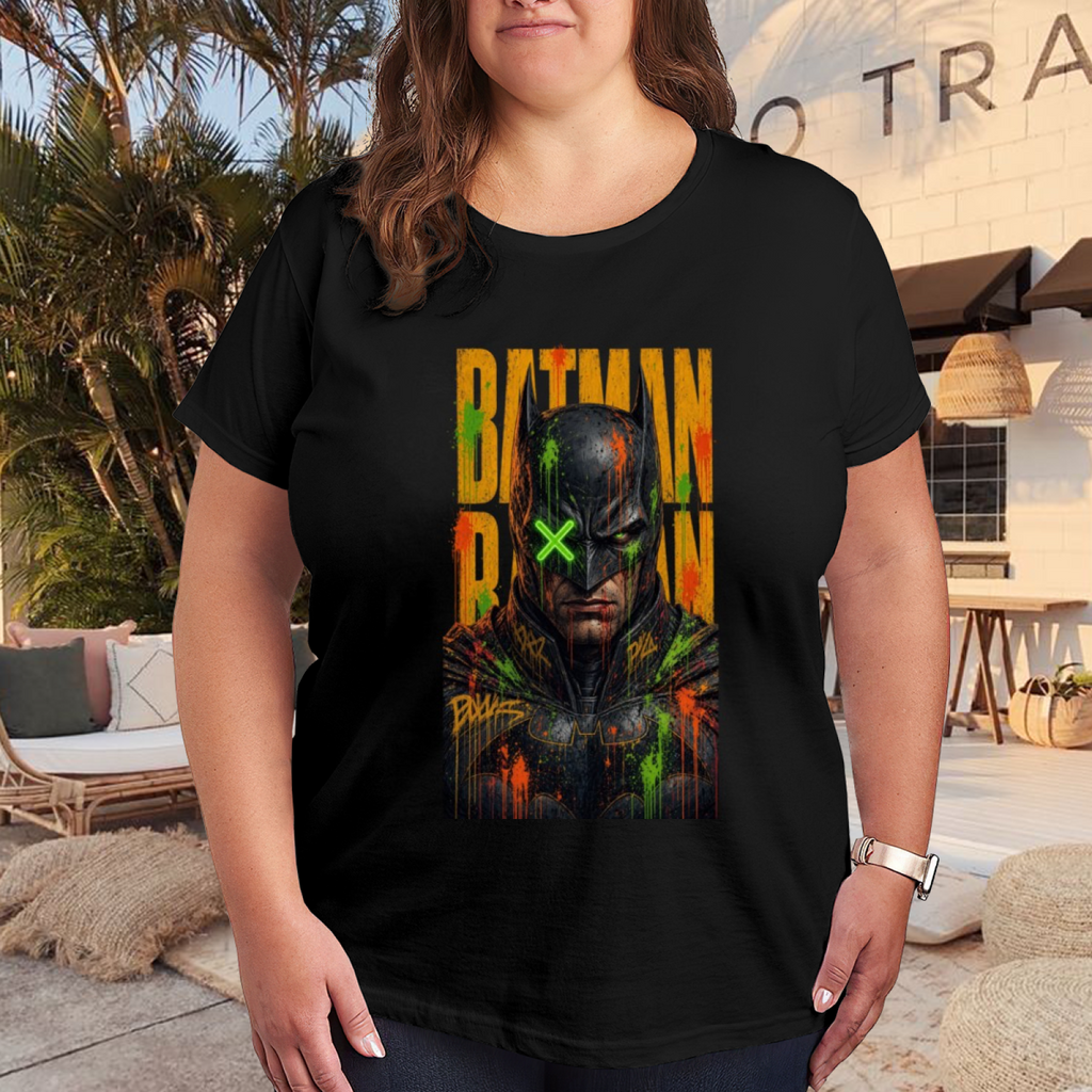 Green X Mask Graffiti Women's T-Shirt for Streetwear