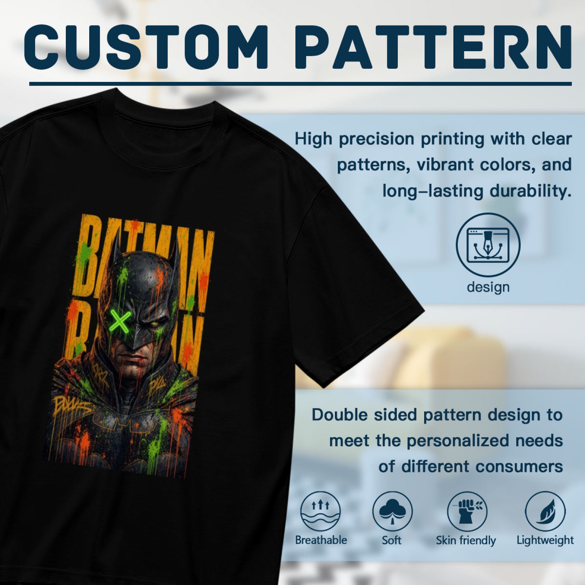 Green X Mask Graffiti Women's T-Shirt for Streetwear