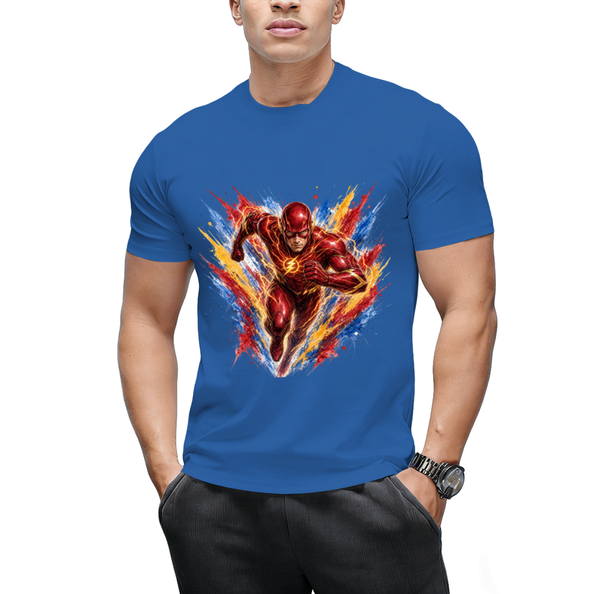 Lightning Newsprint Men's T-Shirt for Weekend Plans