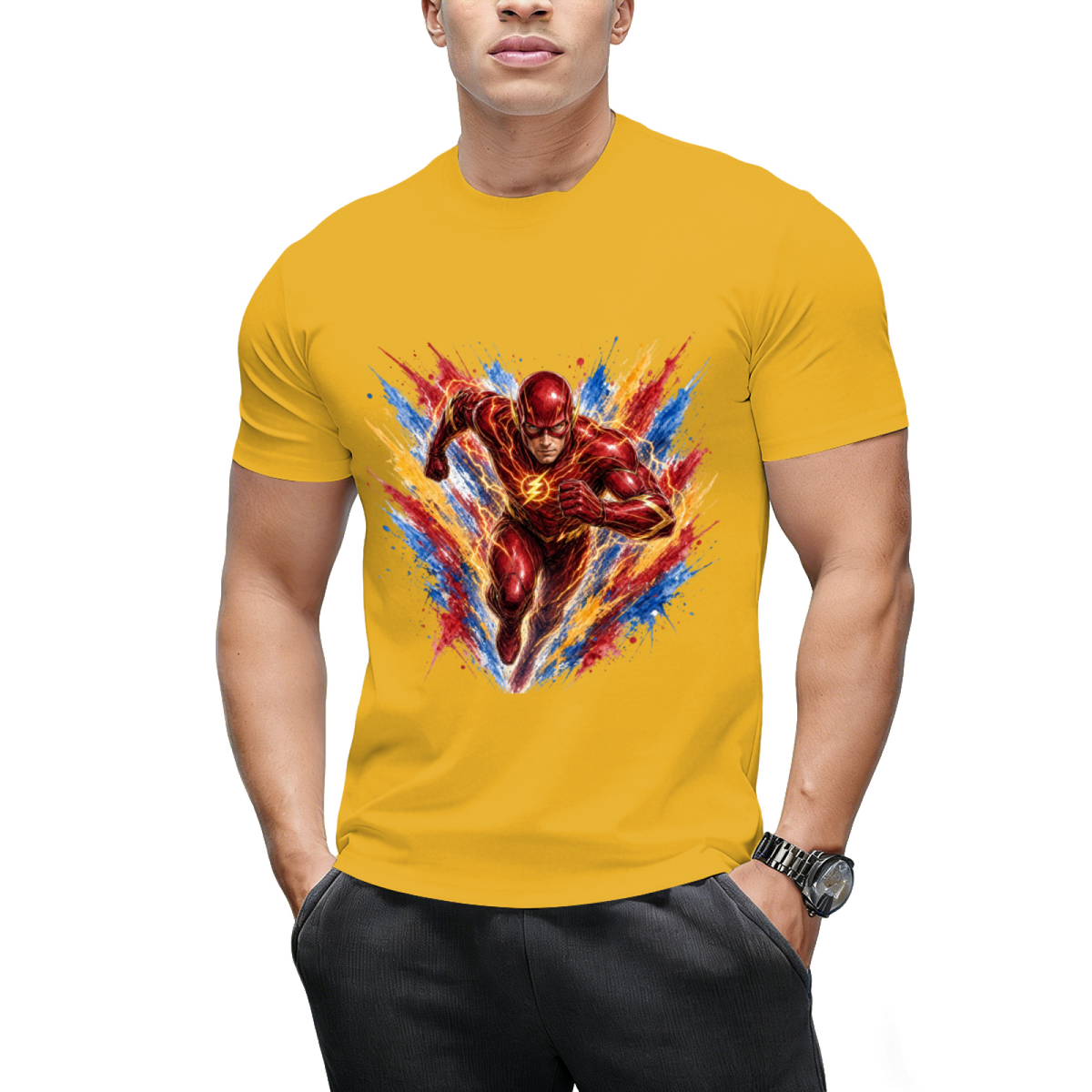 Lightning Newsprint Men's T-Shirt for Weekend Plans