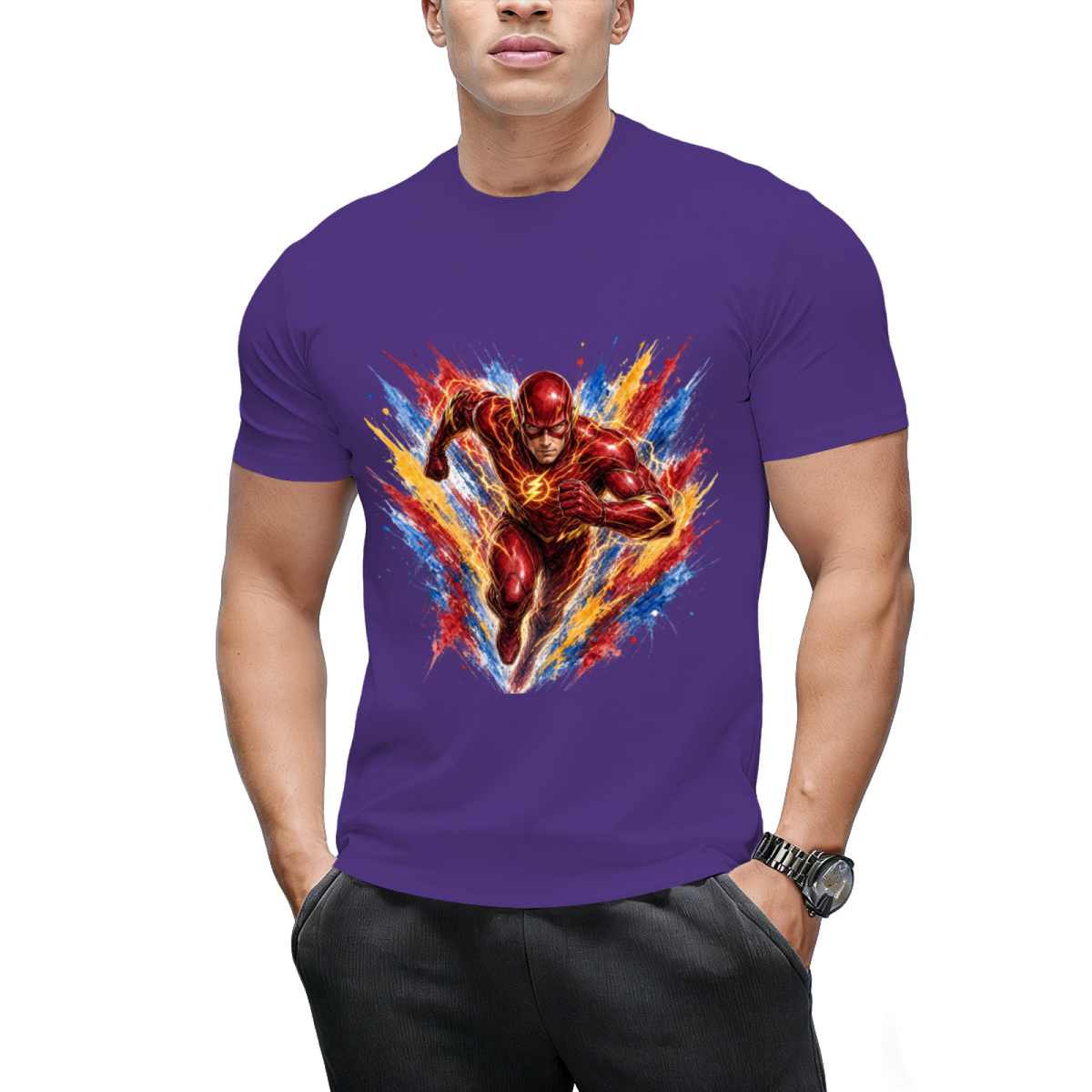 Lightning Newsprint Men's T-Shirt for Weekend Plans
