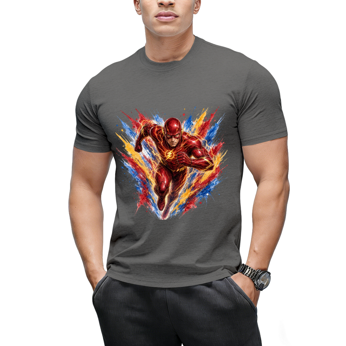 Lightning Newsprint Men's T-Shirt for Weekend Plans