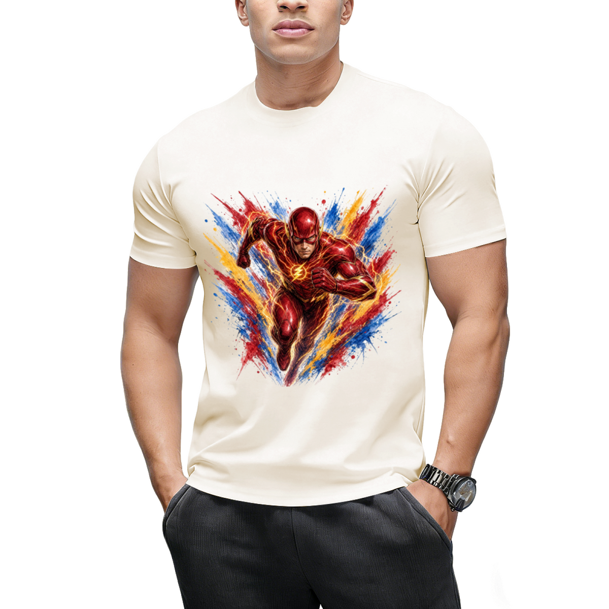 Lightning Newsprint Men's T-Shirt for Weekend Plans